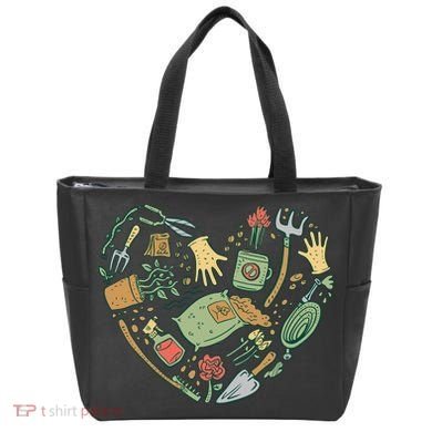 Garden Tools Heart Tote Bag
