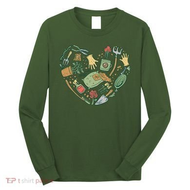 Garden Tools Heart Long Sleeve Shirt