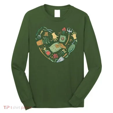 Garden Tools Heart Long Sleeve Shirt