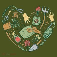 Garden Tools Heart Kids Hoodie thumb 2