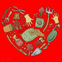 Garden Tools Heart Santa Hat thumb 1