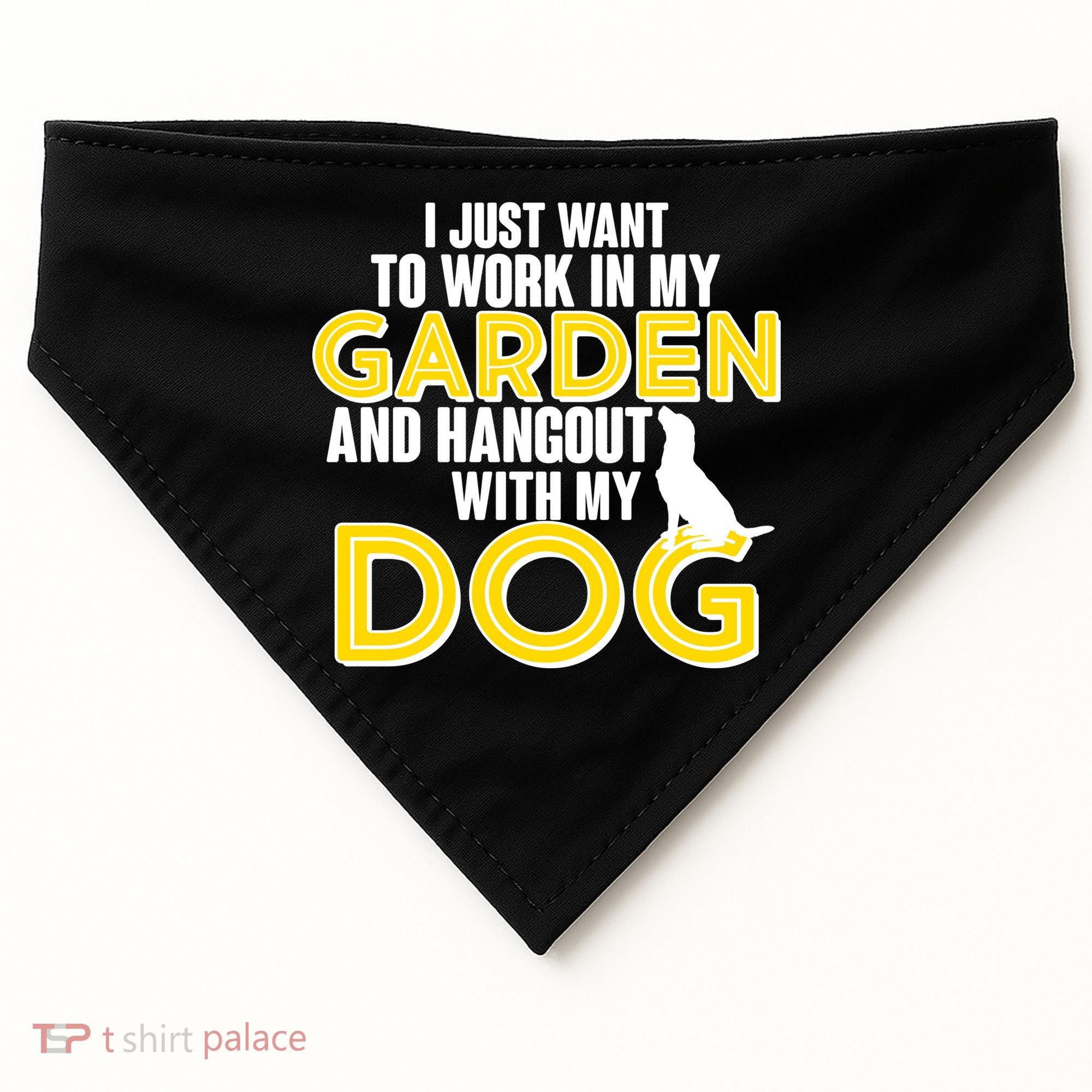 Gardening And Hangout With My Dogs USA-Made Doggie Bandana