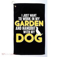 Gardening And Hangout With My Dogs Golf Towel thumb 0