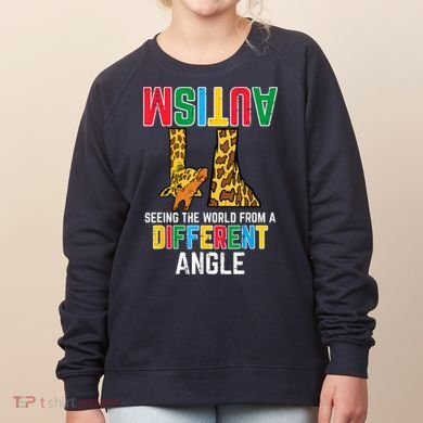 Giraffe Autism Seeing World Different Angle Awareness  Women's Sweatshirt