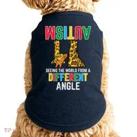 Giraffe Autism Seeing World Different Angle Awareness  Doggie Tank thumb 0