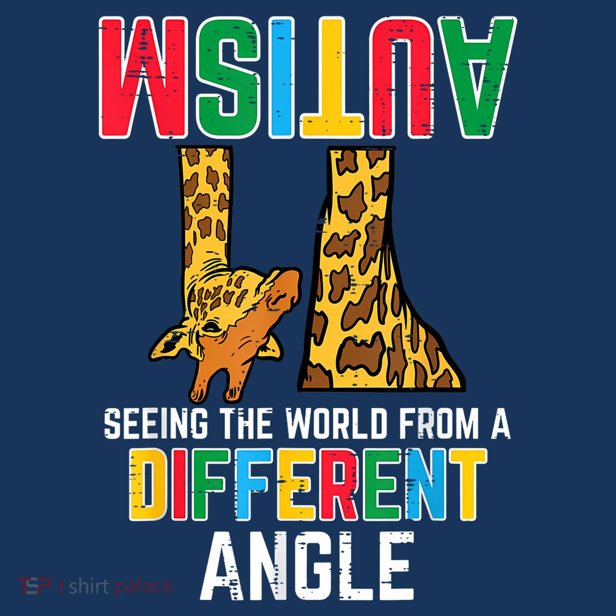 Giraffe Autism Seeing World Different Angle Awareness  Doggie Tank