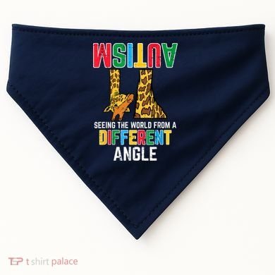 Giraffe Autism Seeing World Different Angle Awareness  USA-Made Doggie Bandana
