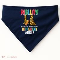 Giraffe Autism Seeing World Different Angle Awareness  USA-Made Doggie Bandana thumb 0
