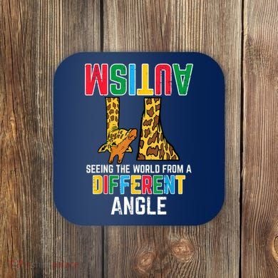 Giraffe Autism Seeing World Different Angle Awareness  Coaster