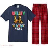 Giraffe Autism Seeing World Different Angle Awareness  Pajama Set thumb 0
