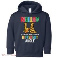 Giraffe Autism Seeing World Different Angle Awareness  Toddler Hoodie thumb 0