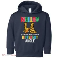 Giraffe Autism Seeing World Different Angle Awareness  Toddler Hoodie thumb 0