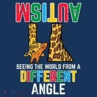 Giraffe Autism Seeing World Different Angle Awareness  Toddler Hoodie thumb 2