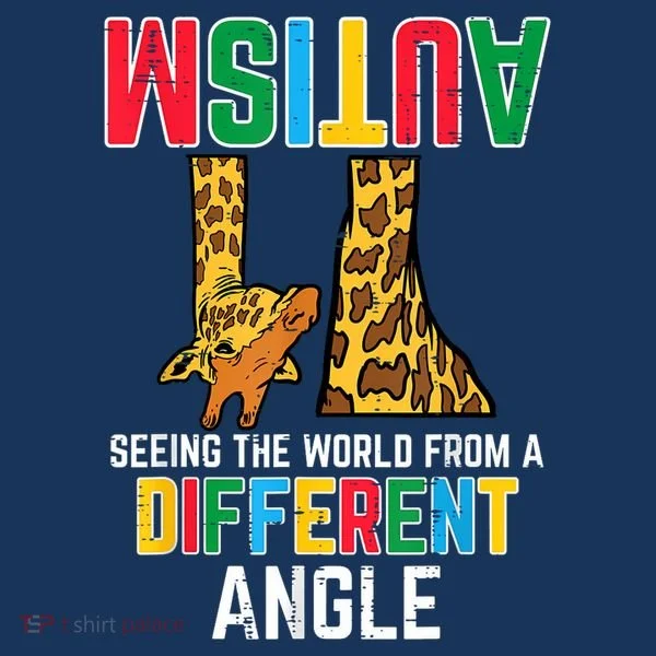 Giraffe Autism Seeing World Different Angle Awareness  Toddler Hoodie