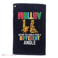 Giraffe Autism Seeing World Different Angle Awareness  Golf Towel thumb 0