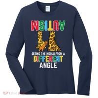 Giraffe Autism Seeing World Different Angle Awareness  Women's Long Sleeve Shirt thumb 0