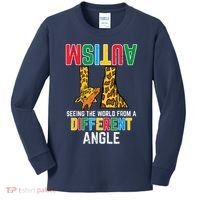 Giraffe Autism Seeing World Different Angle Awareness  Kids Long Sleeve Shirt thumb 0