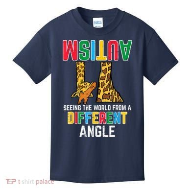Giraffe Autism Seeing World Different Angle Awareness  Kids T-Shirt