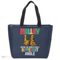Giraffe Autism Seeing World Different Angle Awareness  Tote Bag thumb 0