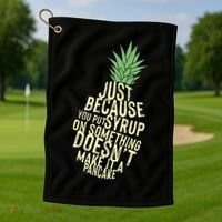 Gus And Spencer Funny Pineapple Psych Golf Towel thumb 1