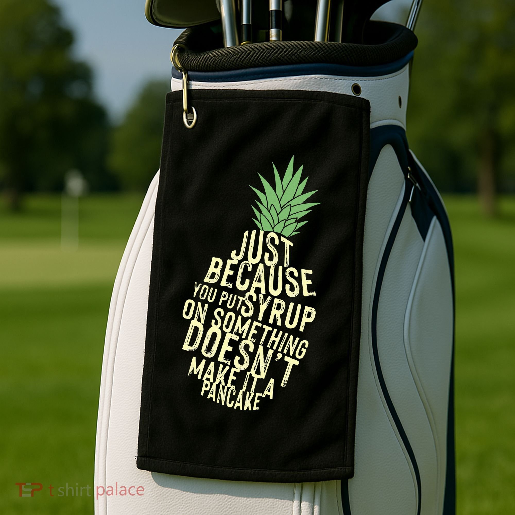 Gus And Spencer Funny Pineapple Psych Golf Towel