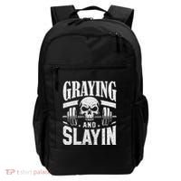 Greyin And Slayin Graying And Slaying Workout Gym Backpack thumb 0