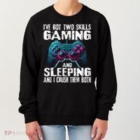 Gaming And Sleeping Funny Gamer Sayings Ns Women's Sweatshirt thumb 0