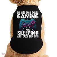 Gaming And Sleeping Funny Gamer Sayings Ns Doggie Tank thumb 0