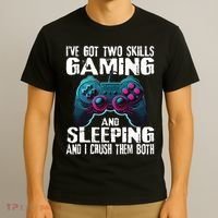 Gaming And Sleeping Funny Gamer Sayings Ns T-Shirt thumb 3