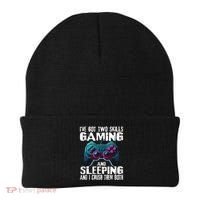Gaming And Sleeping Funny Gamer Sayings Ns Beanie thumb 0