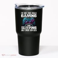 Gaming And Sleeping Funny Gamer Sayings Ns Tumbler thumb 0