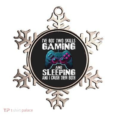 Gaming And Sleeping Funny Gamer Sayings Ns Ornament