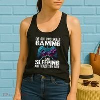 Gaming And Sleeping Funny Gamer Sayings Ns Women's Tank Top thumb 2