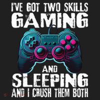 Gaming And Sleeping Funny Gamer Sayings Ns Hat thumb 2