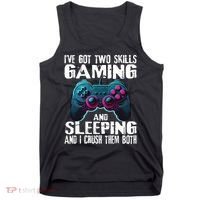 Gaming And Sleeping Funny Gamer Sayings Ns Tank Top thumb 0