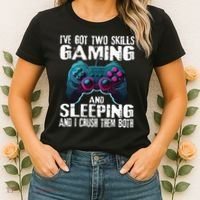 Gaming And Sleeping Funny Gamer Sayings Ns Women's T-Shirt thumb 2