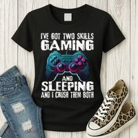 Gaming And Sleeping Funny Gamer Sayings Ns Women's T-Shirt thumb 3