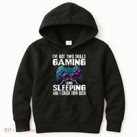 Gaming And Sleeping Funny Gamer Sayings Ns Kids Hoodie thumb 0