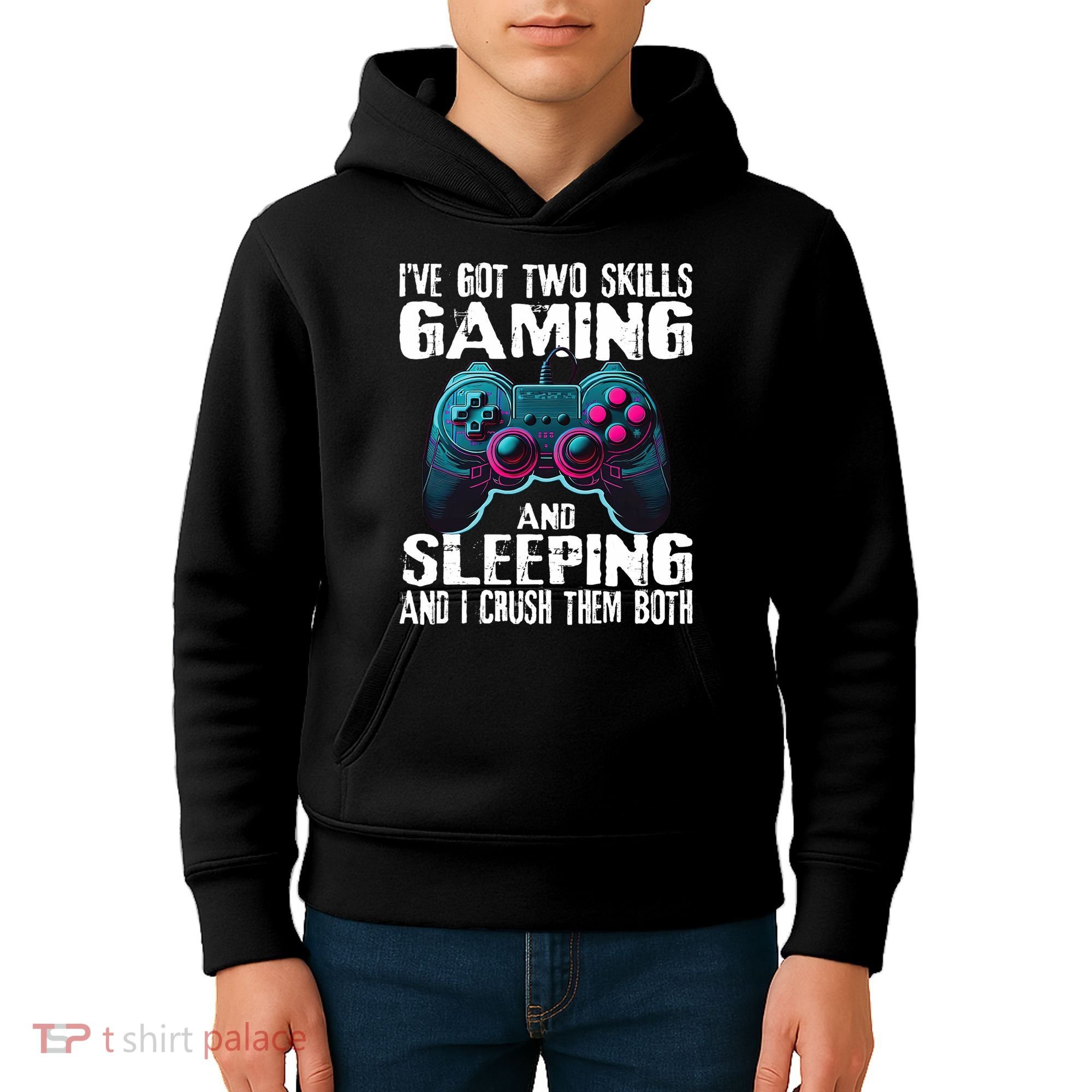 Gaming And Sleeping Funny Gamer Sayings Ns Kids Hoodie
