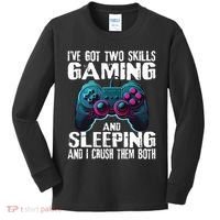 Gaming And Sleeping Funny Gamer Sayings Ns Kids Long Sleeve Shirt thumb 0