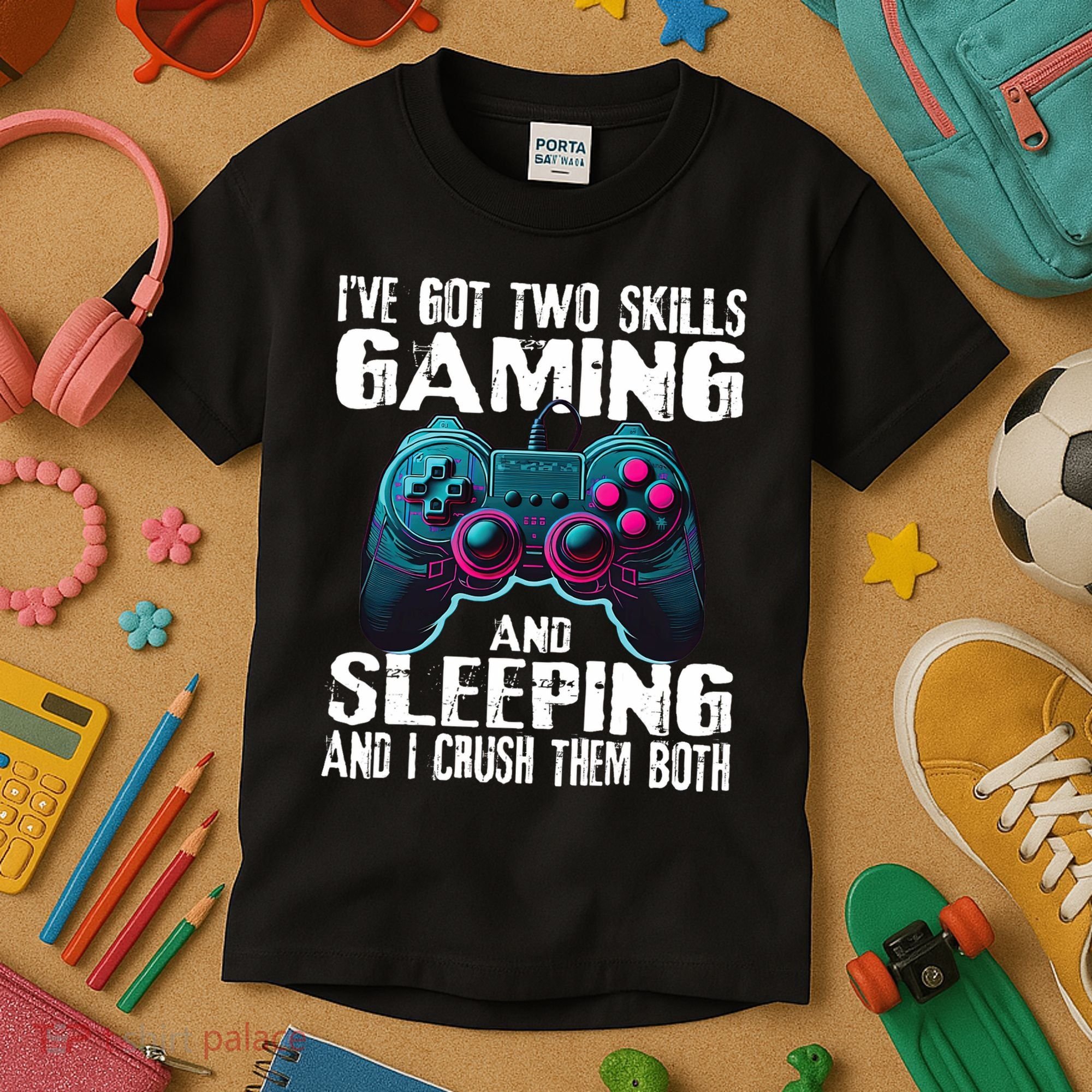 Gaming And Sleeping Funny Gamer Sayings Ns Kids T-Shirt