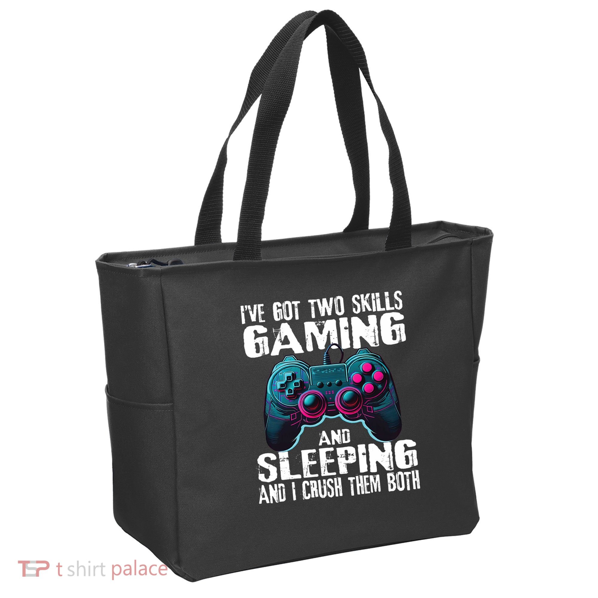 Gaming And Sleeping Funny Gamer Sayings Ns Tote Bag