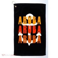 Ggt Aruba Souvenir Anchor One Happy Retro Vibe Vacay Gift Golf Towel thumb 0