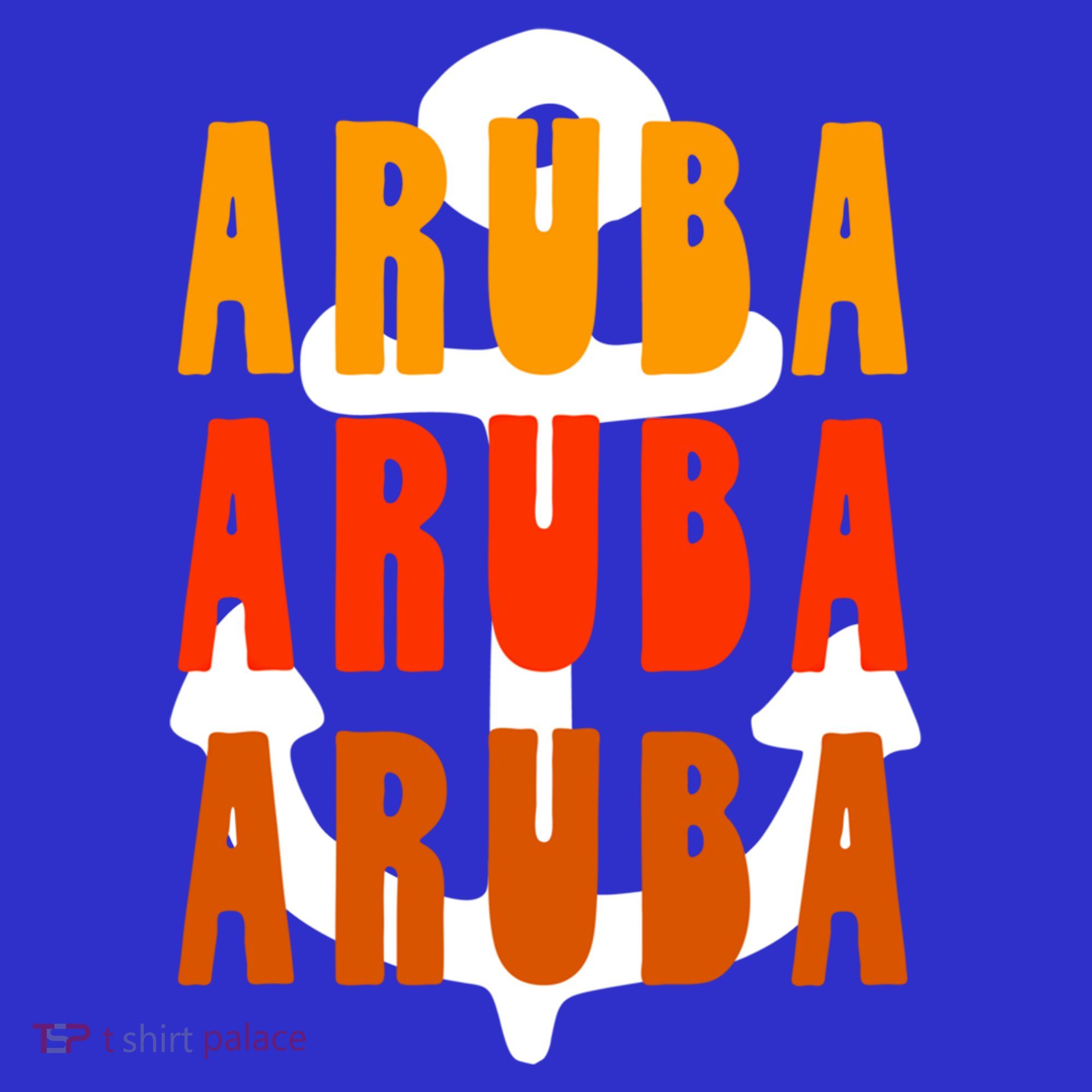 Ggt Aruba Souvenir Anchor One Happy Retro Vibe Vacay Gift T-Shirt