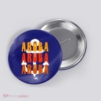 Ggt Aruba Souvenir Anchor One Happy Retro Vibe Vacay Gift Button thumb 0