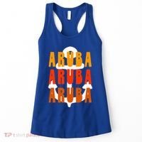 Ggt Aruba Souvenir Anchor One Happy Retro Vibe Vacay Gift Women's Tank Top thumb 0