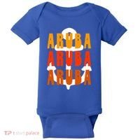 Ggt Aruba Souvenir Anchor One Happy Retro Vibe Vacay Gift Baby Bodysuit thumb 0