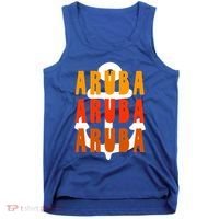 Ggt Aruba Souvenir Anchor One Happy Retro Vibe Vacay Gift Tank Top thumb 0