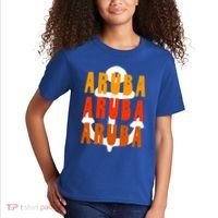 Ggt Aruba Souvenir Anchor One Happy Retro Vibe Vacay Gift Kids T-Shirt thumb 2