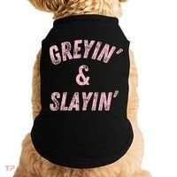 Greyin And Slayin Funny Grey Hair Workout Doggie Tank thumb 0